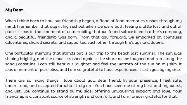 Friendship Love Letter