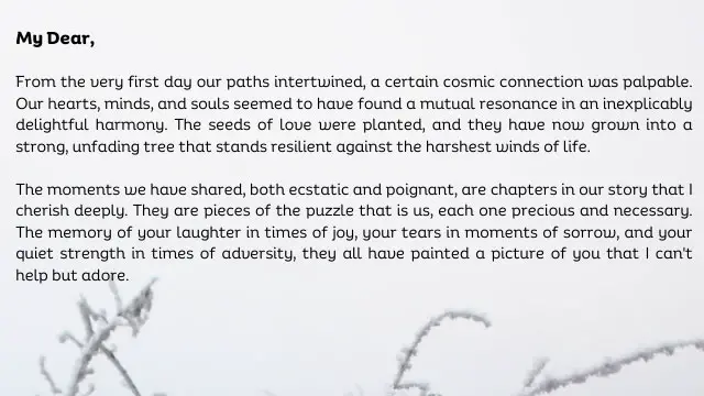 Passionate Love Letter