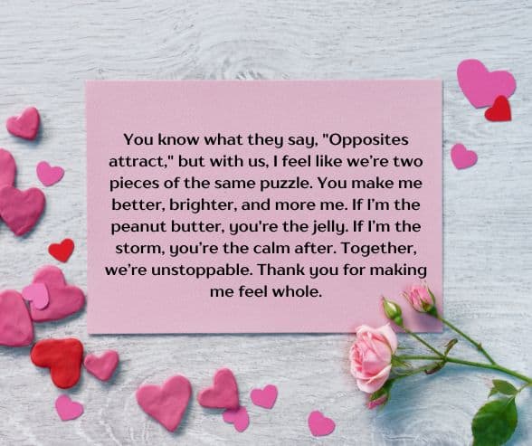 Valentines letters for him