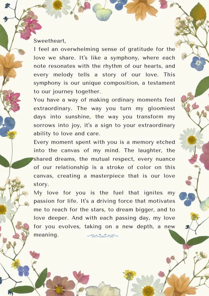 Anonymous sweet love letter to friend