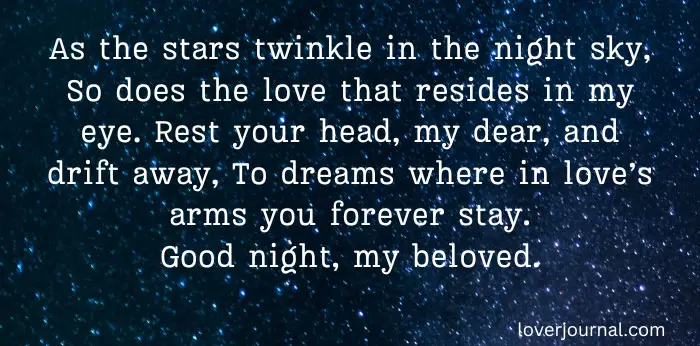Good night messages for her to fall in love