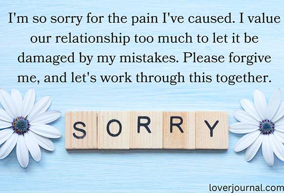 Heartfelt sorry messages for boyfriend