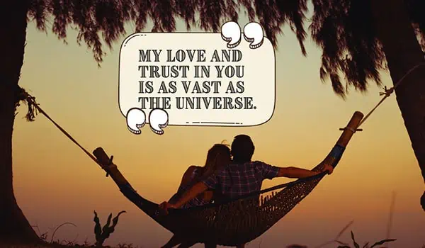 Romantic love and trust messages for my wife