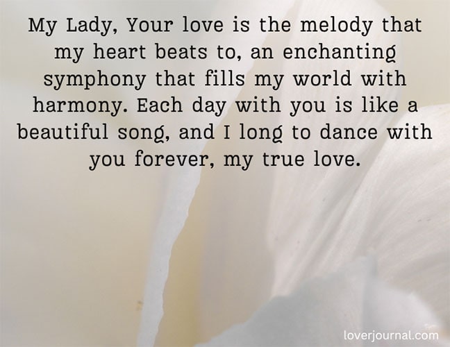 True love messages for her