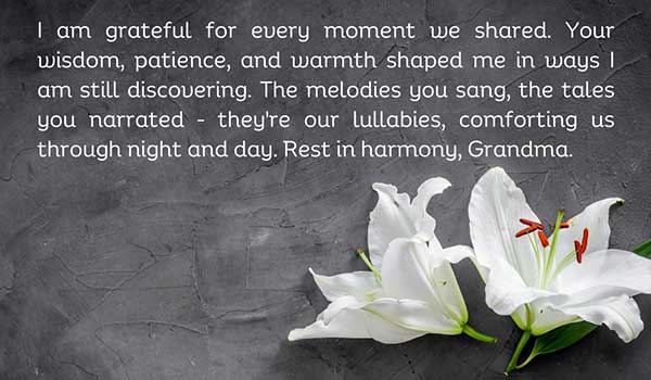 Goodbye Messages For Grandmother Who Passed Away