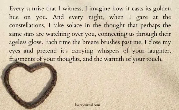 Long distance love letter for her