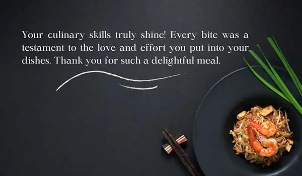 Thank You For The Delicious Food Messages