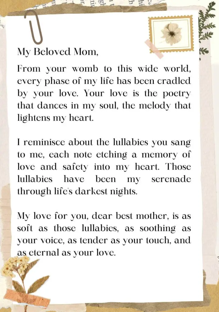 Best Mom love letter
