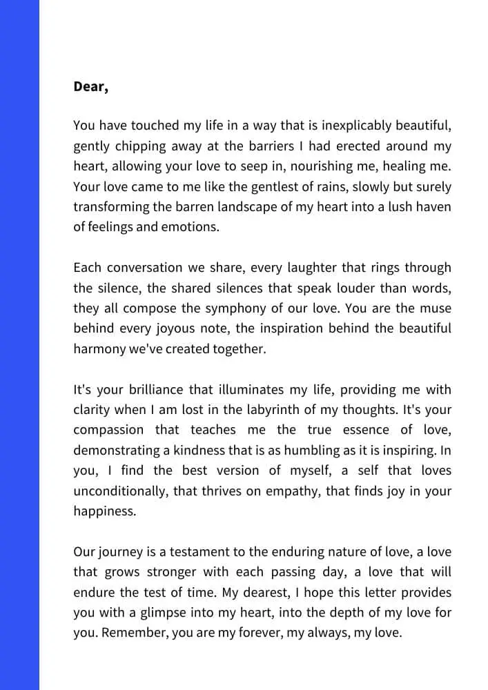 Classic love letter for him