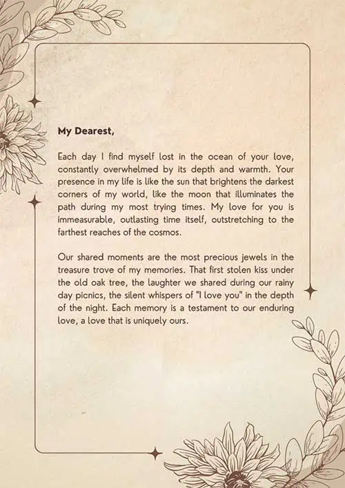 Old school love letters to boyfriend