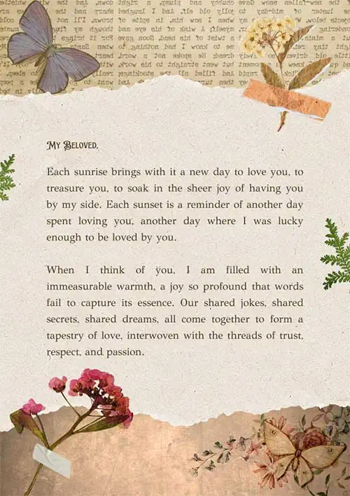 Old school love letters to girlfriend