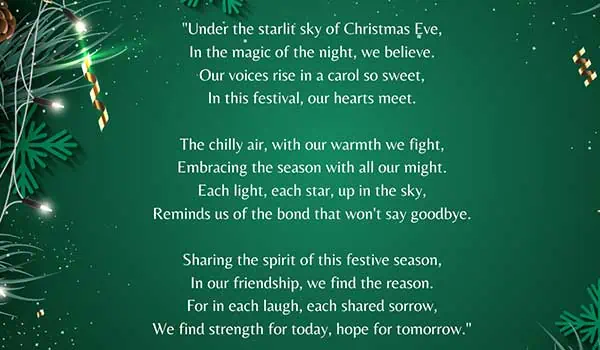 Christmas Friendship Poems