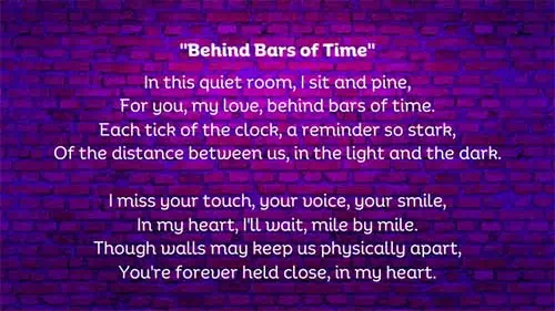 I Miss You Poems For Him In Jail
