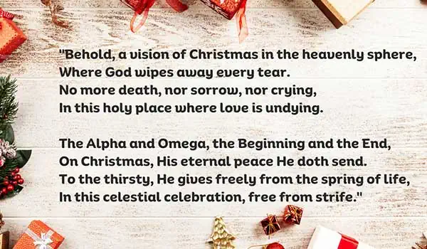 Poems About Christmas In Heaven