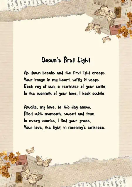 Romantic Good Morning Poems To Make Her Cry Tears