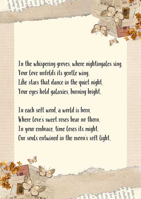 Short Romantic Poems For Her To Make Her Cry