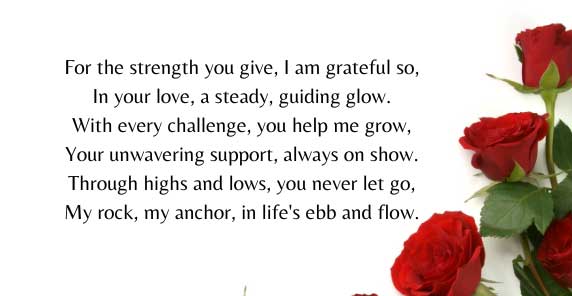 Appreciation poems for him