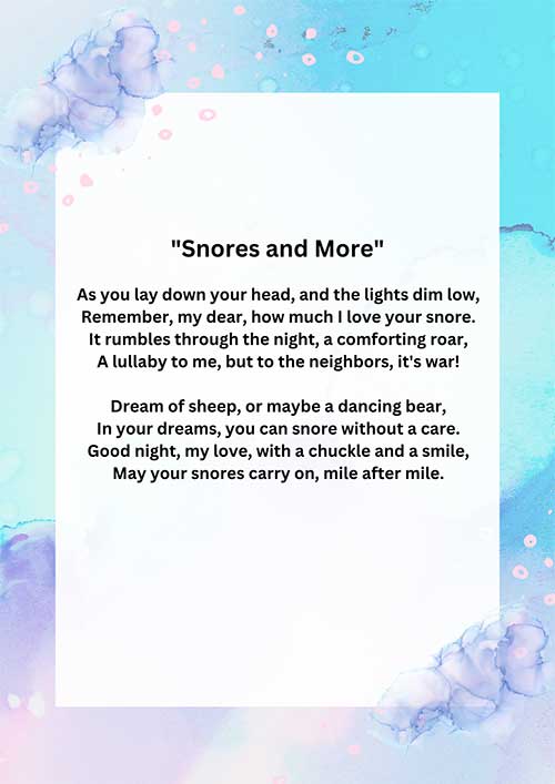Funny Goodnight Poems For Him