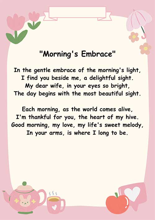 Good Morning Poems For Wife