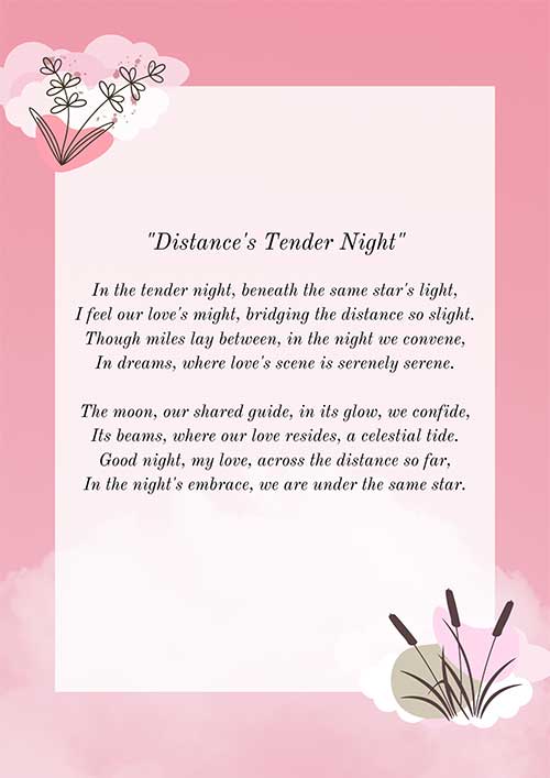 Good Night Poems For Him Long Distance