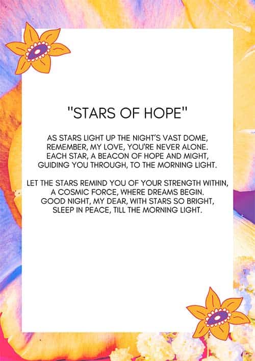 Inspirational Good Night Poems For Him