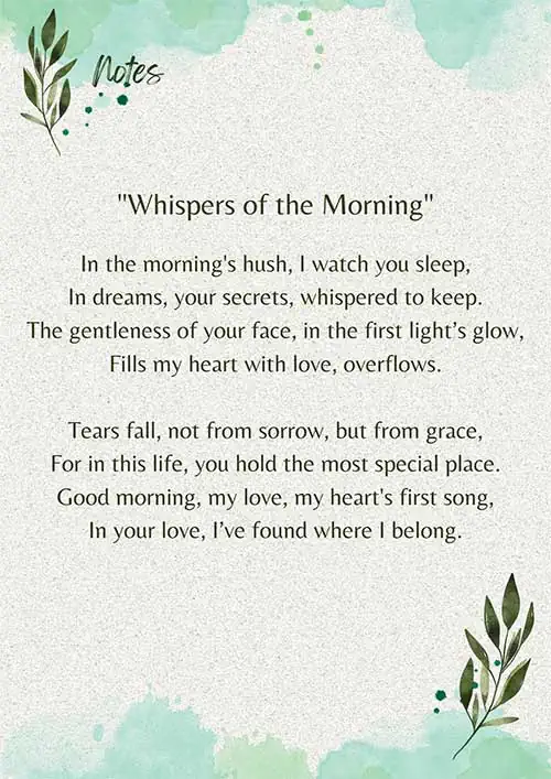 Romantic Good Morning Poems To Make Ger Cry Tears