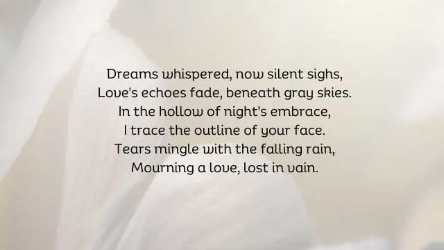 Short Sad Poems That Make You Cry
