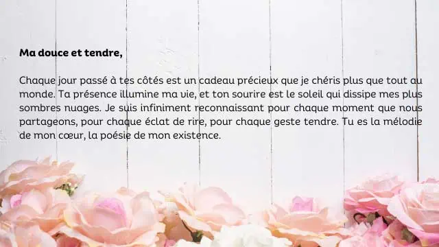French Love Letters For Her