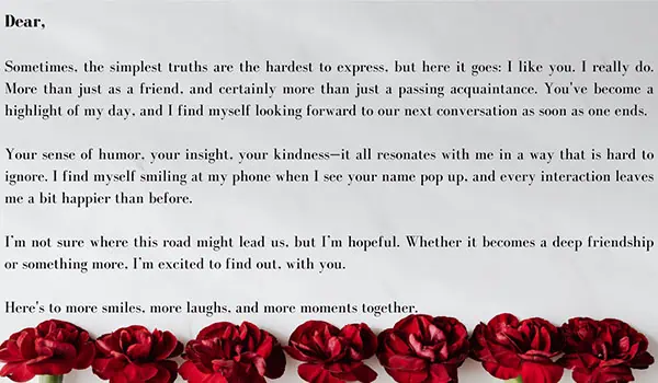 I Like You Letters For Him