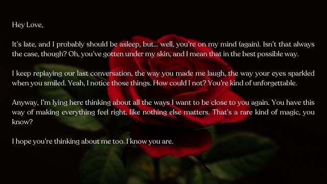 Seductive Letter For Husband