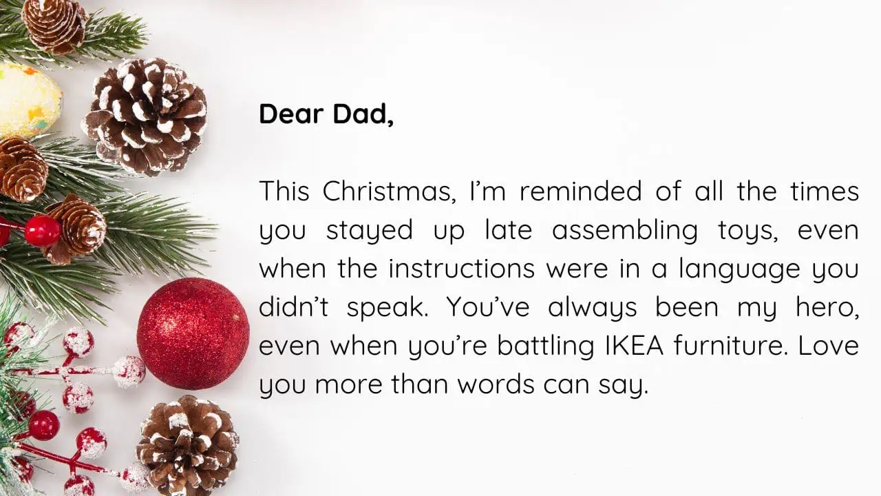 Christmas Letters To Dad