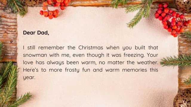 Christmas Letters To Father