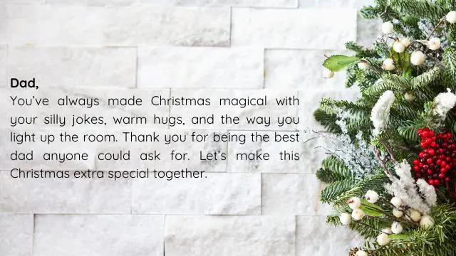 Christmas Letters to Dad from Daughter