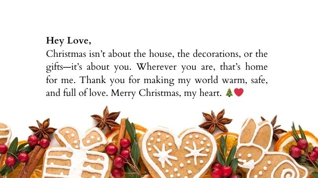 Short christmas letter to husband